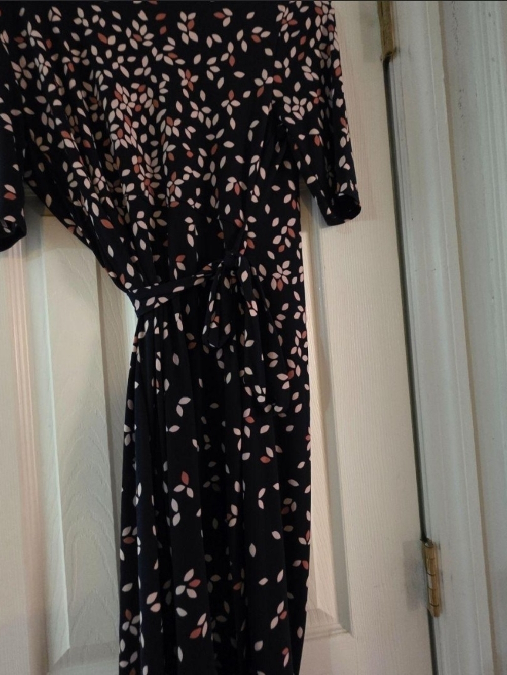 Like-new Motherhood Maternity dark blue wrap dress